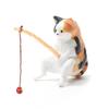 Fishing Kitten Statue Cartoon Cat Figurine Collectible Resin Miniature Cat Sculpture for Fish Tank Micro Landscape Aquarium Decor