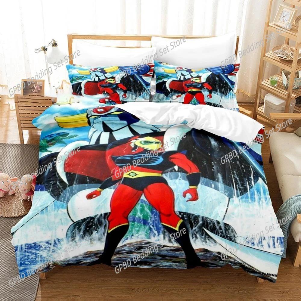 Carton Goldorak Grendizer UFO Robo Beding Set 3D Printed Suitable for Bedrom Soft with Soft Fabric Duvet Cover Set With Pilowcases Home Textile