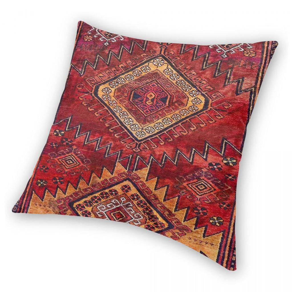 Berber Oriental Heritage Moroccan Square Pillowcase Polyester Linen Velvet Creative Zip Decorative Home Cushion Cover 45X45