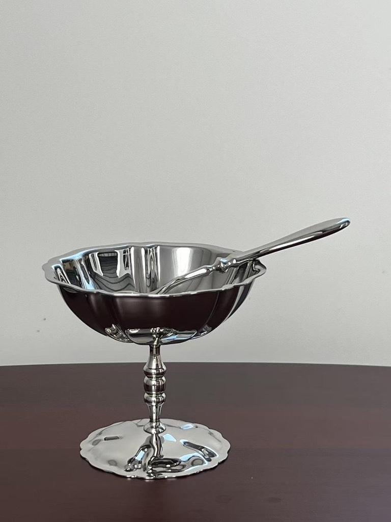 Dessertskål i rostfritt stål Glassbägare Bar Vinglas