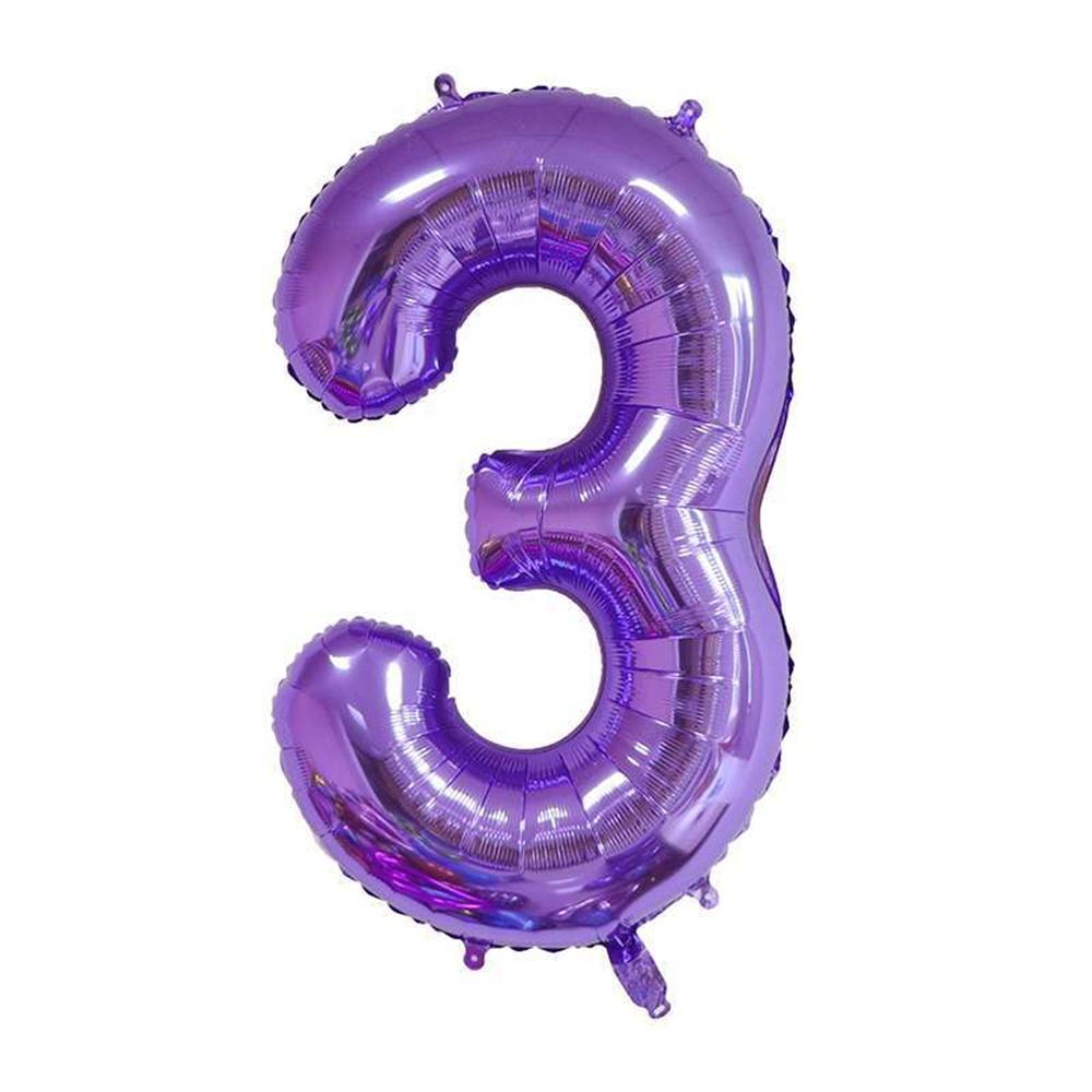 1Pcs 32inch Purple Number Balloon 0 1 2 3 4 5 6 7 8 9 Number Ballons Baby Shower Birthday Party Wedding Anniversary Decorations
