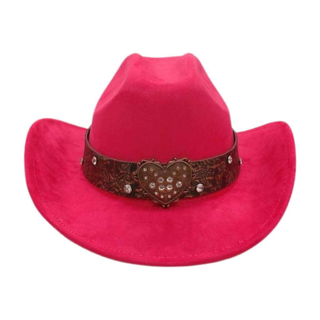 Premium Sense One-Word Top Suede Top Hat Jazz Hat New Love Diamond-Encrusted Western Cowboy Hat