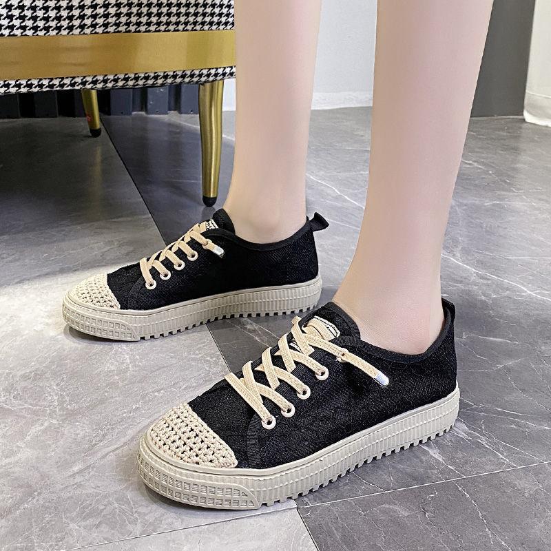 Fashion Black Woman Footwear Summer Mesh Breathable Shoes for Women Lace Up High on Platform Casual Original Designer Luxury Offer Cheap