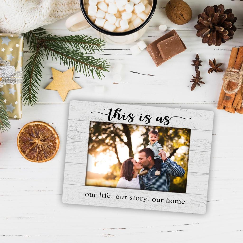 This Is Us Picture Frame 4x6, This Is Us Our Life Our Story Our Home, Housewarming Wedding Gifts for Woman Couples Family, Appreciation Picture Photo