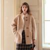 Simple Retro Sr_Collar Fur Integrated Jacket