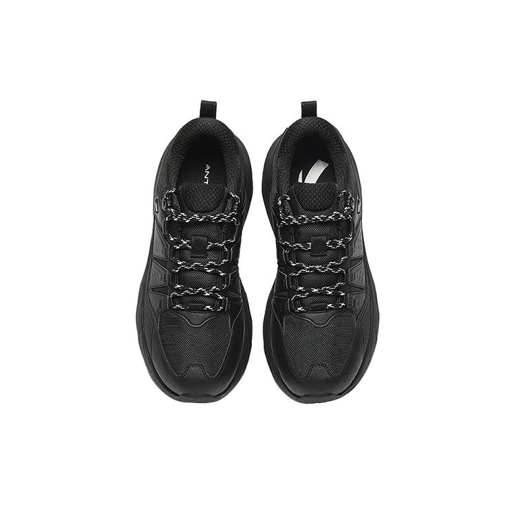 Anta Sports Slip Resistant Abrasion Resistant Low top Running Shoes Men's Black 912345586-1