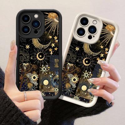 JT502 Spațiu Soare Lună și Stele pentru iPhone 17 16 15 14 13 12 Pro Max Samsung S26 S25 Ultra A17 A07 A56 A16 A06 A05 Xiaomi 15T Redmi 15c 14C Carcasă Moale