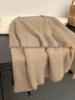 Jian Manni Women's V-neck Raccoon Fur Sweater - Loose Fit, Soft, High-End Knitwear for Autumn/Winter