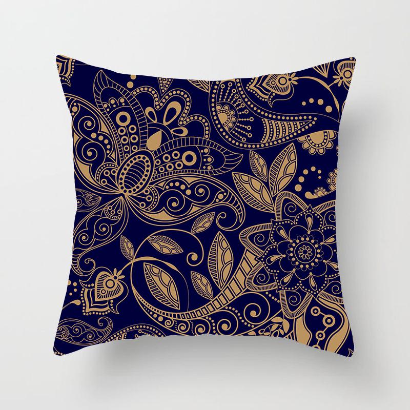 New Mandala Geometric Blue Cushion Covers Hot Boho Decorative Polyester Pillowcase Modern Fashion Art Couch Throw Pillows Cover