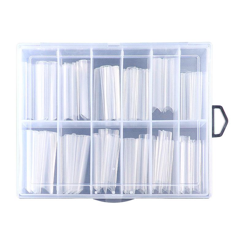 120 Extra Long Trapezoid French Nail Tips - Seamless Full/Half Cover, Wearable False Nails