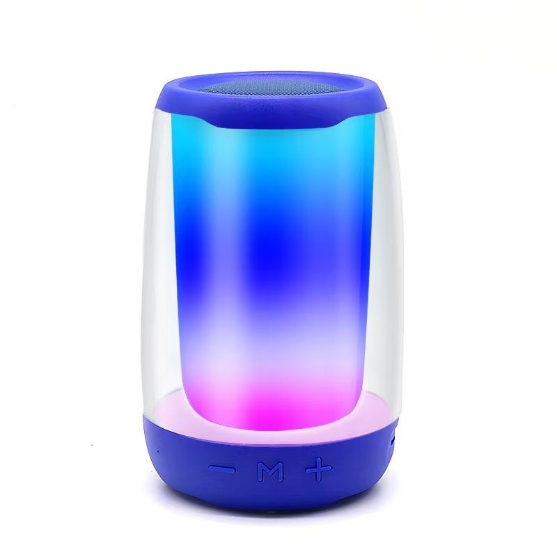 Portable Bluetooth Speaker Colorful Lights Night Light Atmosphere Lamps  Loudspeaker USB TF Card Play AUX Multiple Connection Modes