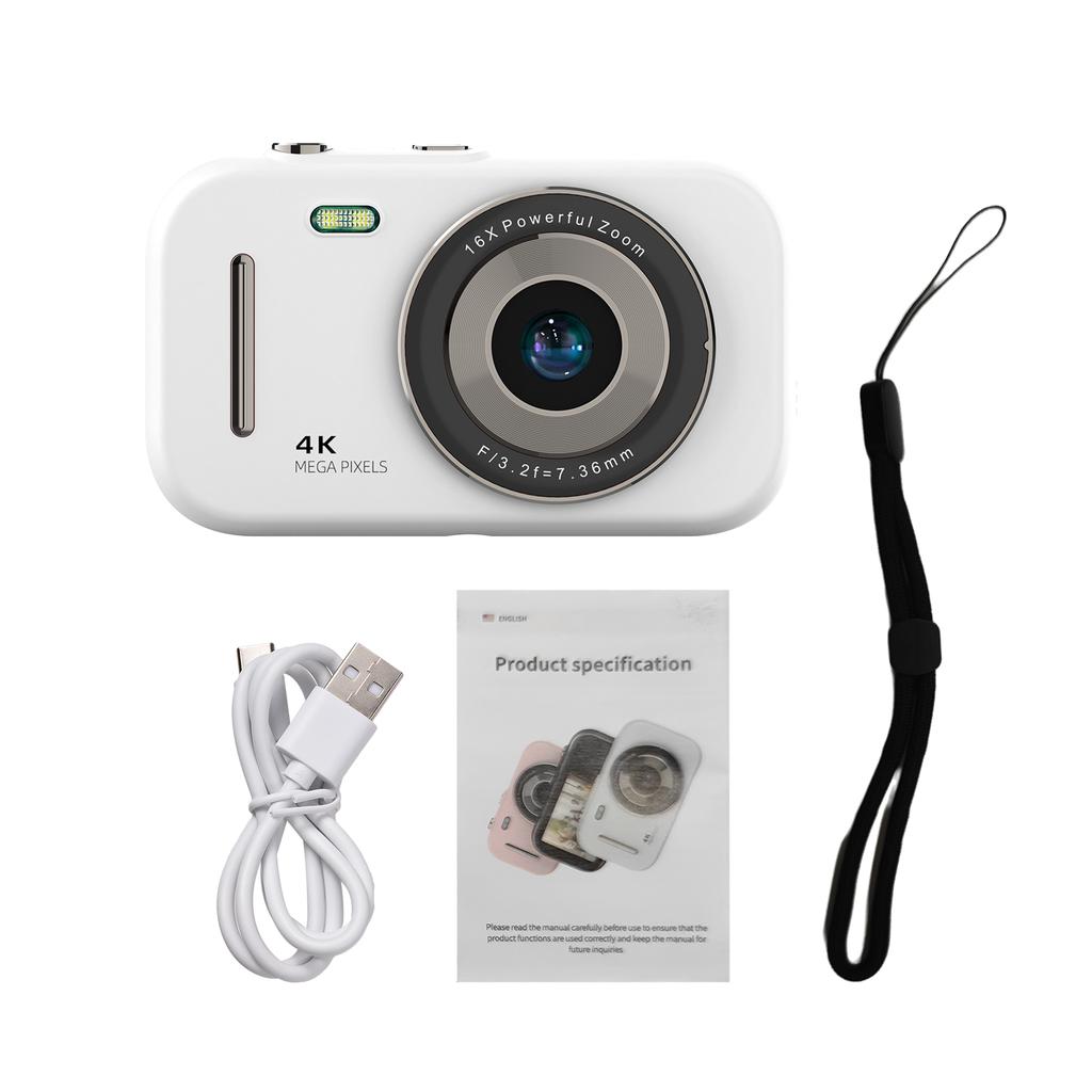 4K Digital Camera Portable Digital Video Camera 48MP 2.8 Inch IPS Screen 16X Zoom Built-in Battery
