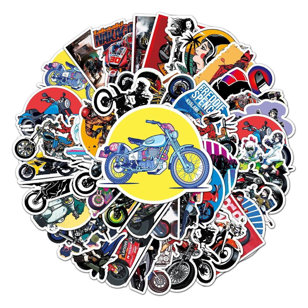 Motorcycle Bike Beauty Female Rider Racing American Bike Girl Sticker (50 YY)