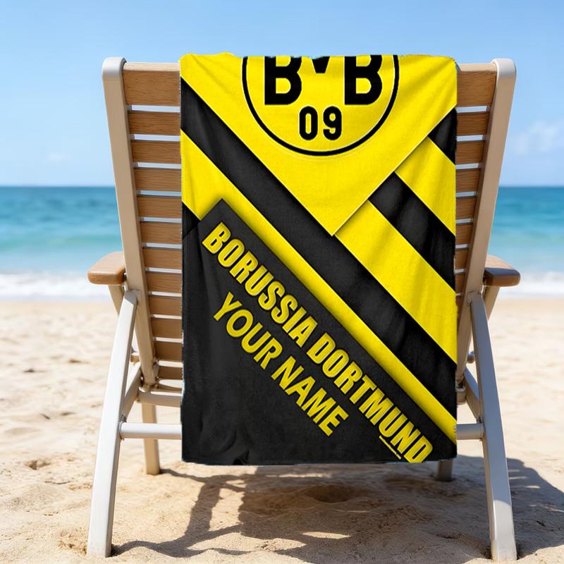1pc Football28 Beach Towel with Custom Name, Beach/Swimming/Bath/Picnic/Camping Towel, Suitable for Seaside Beaches