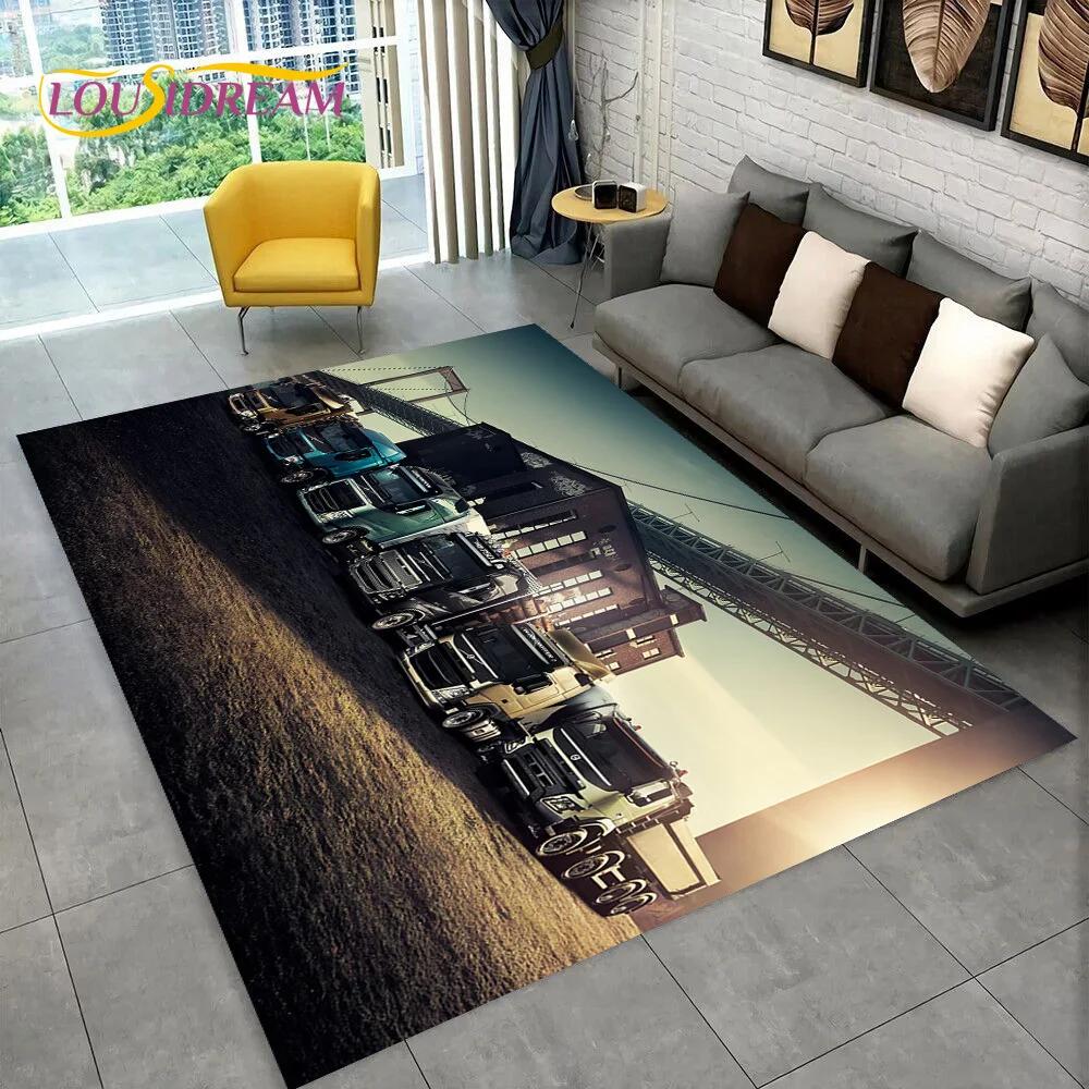 Latest MAN Truck Lorry 3D Printing Rug Carpet for Living Room Bedroom Home Decor,Floor Mat Non-slip Decoration for Sofa Doormat