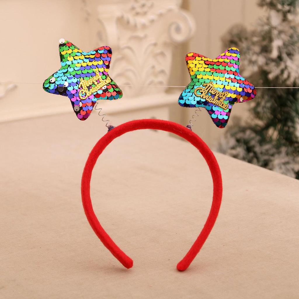 Individually Packaged Cartoon Christmas Headbands: Festive Decorations and Party Gifts with Antlers.