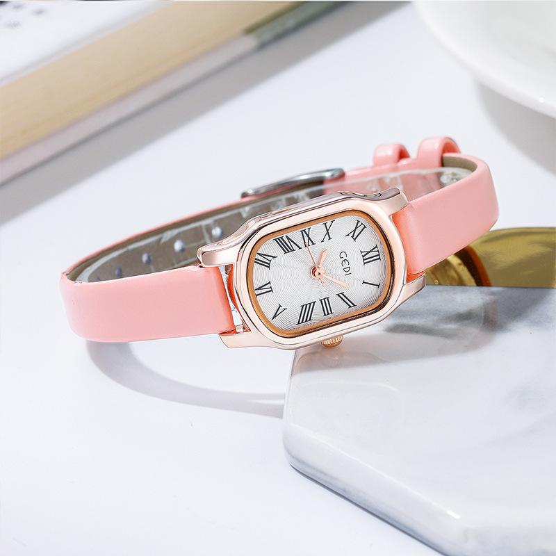 Vintage Niche Premium Sense Oval Belt Student Watch Vintage Simple Women'S Quartz Watch