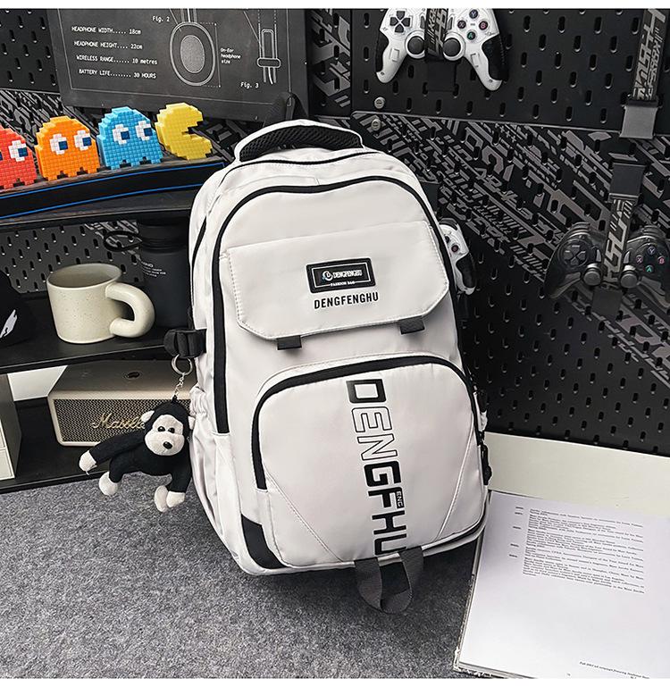 Schoolbag Korean ins new high-value niche set trendy cool backpack couple light travel mountaineering large-capacity backpack