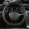 15 Inch D Shape Flat Bottom Pu Leather Car Steering Wheel Cover Anti-slip For Hyundai Ioniq 2016 2017 2018