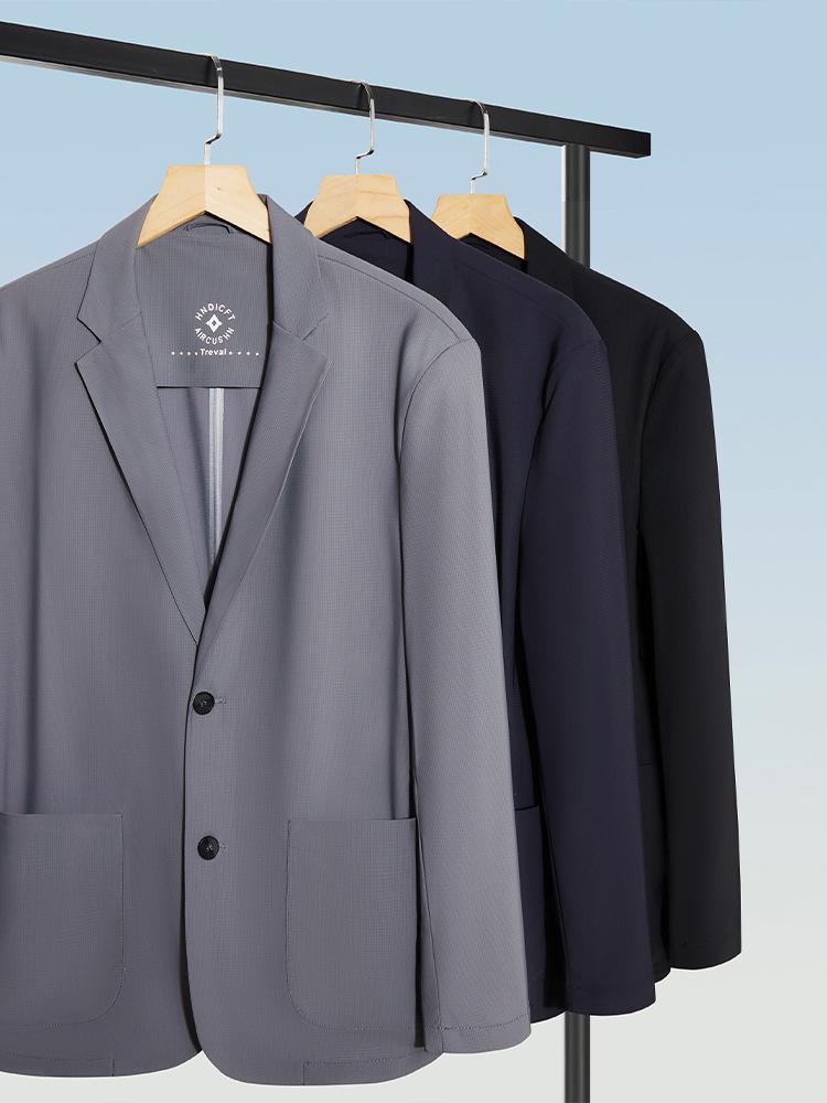 Summer No-Iron Ice Silk Sun Protection Ultra-Thin High Elastic Business Men's Jacket