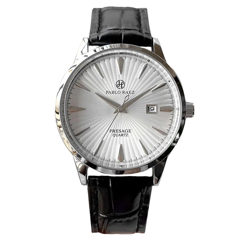 Men's Business Waterproof Quartz Wristwatch with Sweep Second Hand and Calendar
