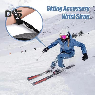2/4Pcs Ski Glove Leash Elastic Sport Glove Safety Strap Slim Wrist Leash Glove Fixing Band for Mountaineering Skiing Snowboarding Accessories
