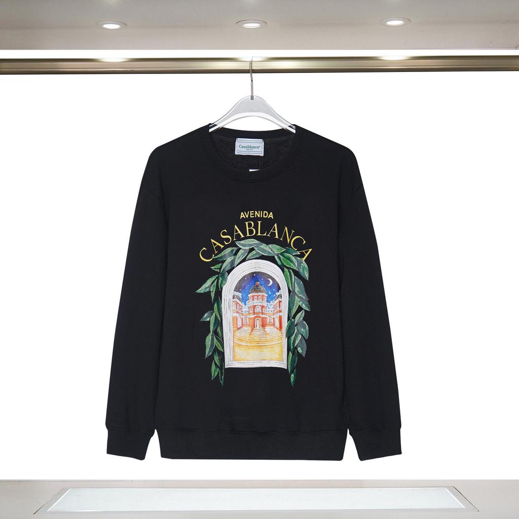 Casablanca Autumn/Winter Celebrity Round Neck Hoodie with Letter Logo Print