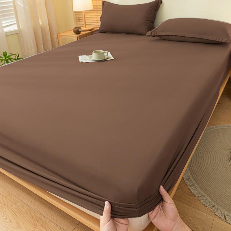 Class A Washed Cotton Non-Slip Fitted Sheet - Soft, Breathable, and Comfortable for Naked Sleep