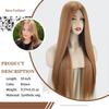 FYA Black Wig for Women Long Straight Black Wigs for Women Glueless Synthetic Wig Middle Part for Daily Party-26 Inch