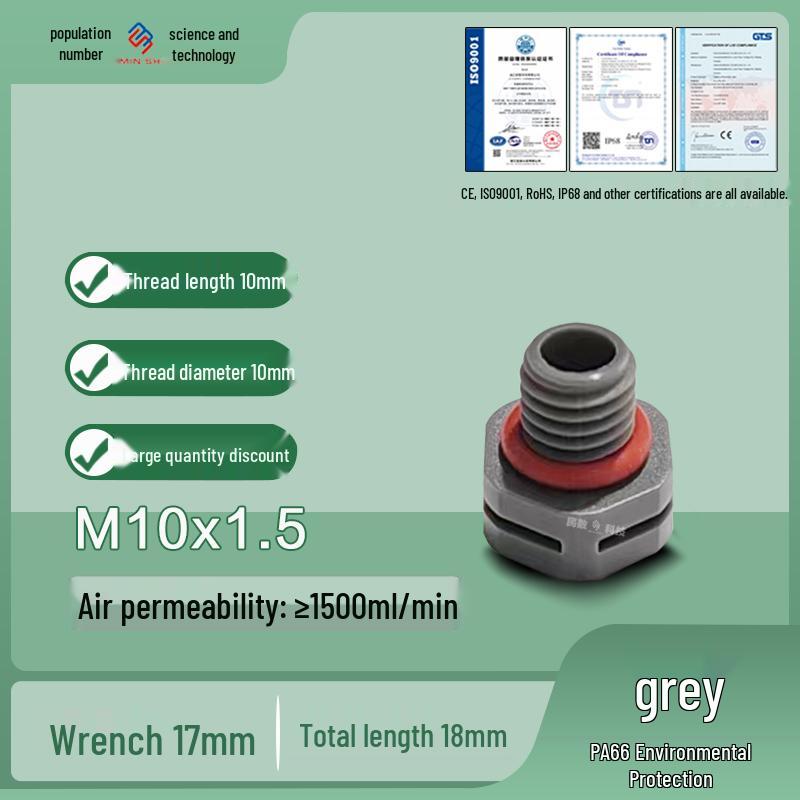 M12 Waterproof Breathable Nylon Automatic Vent and Pressure Relief Valve for Fermentation