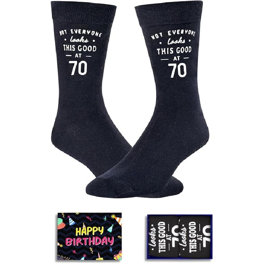 

Happypop Unique Birthday Gifts for Women Men - 18th 30th 40th 50th 60th 70th Birthday Socks Not Everyone Looks This G