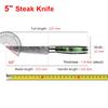 Professional Steak Knife Green Resin Handle Cleaver Kitchen Knives Laser Damascus Pattern Sharp Blade Flatware Steak Knives