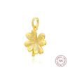 925 Sterling Silver Shine Lucky Four-Leaf Clover Charms Beads Fits Europe Bracelets Charm Silver 925 Jewelry Perles