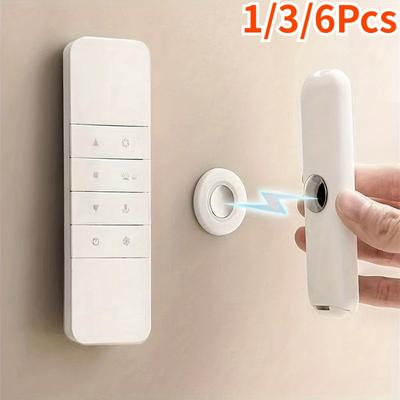 1/3/6Pcs Magnetic Remote Control Holder Wall Mount, Adhesive Remote Control Holder Strong Hold TV Remote Holder for Home Office