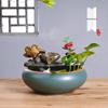 Ornement d'eau en céramique Zen - Décor de bureau créatif à circulation circulaire pour la maison et les espaces intérieurs.