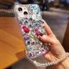 Aplicável à Capa para Celular IPhone16Promax com Diamantes e Strass 14 Apple 15 Capa Protetora 13 Criativa Luxo