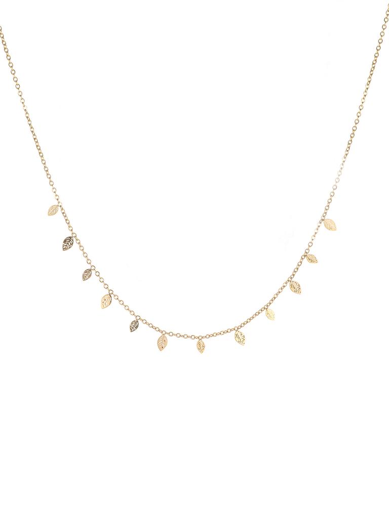 1Pcs Simple And Versatile Zircon Beaded Necklace Leaf Necklace Set Layered Necklaces Women'S Jewellery