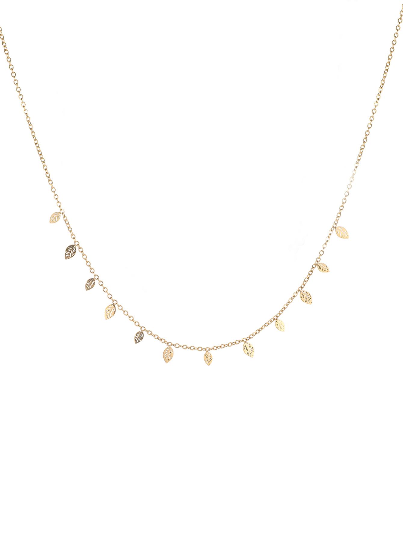 

1 шт. Простое и универсальное ожерелье из бусин с цирконом, набор ожерелий с листьями, многослойные ожерелья, женские украшения