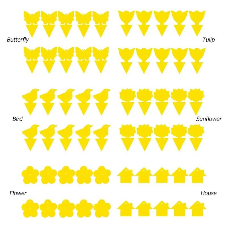 Wasserdichte Trauermückenfallen Schützen Die Pflanze Gelbe Klebrige Insektenfallen Ungiftige und Geruchlose Insektenfallen für Gartenpflanzen Küche