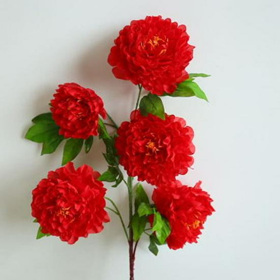 Peony Silk Flower: Large, Single-Head Tabletop/Floor Decoration