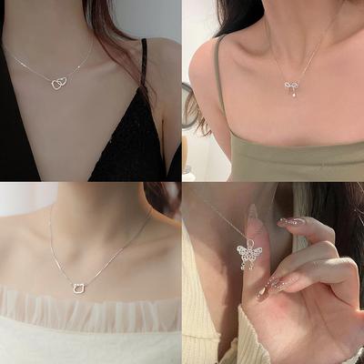 Tiny Cute Chain Necklace Women Fashion Love Necklace Valentine'S Day Jewelry For Women