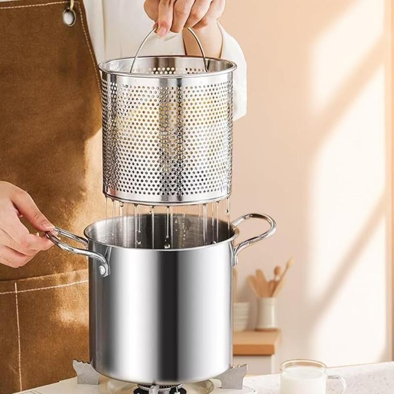 3.5 Stainless Steel Deep Fryer L with Oil Droplet Drain and Wide Mouthed Pot Suitable for Parties, Kitchens and Restaurants.