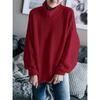 Womens Off The Shoulder Sweater Casual   Knitted Loose Long Sleeve Pullover