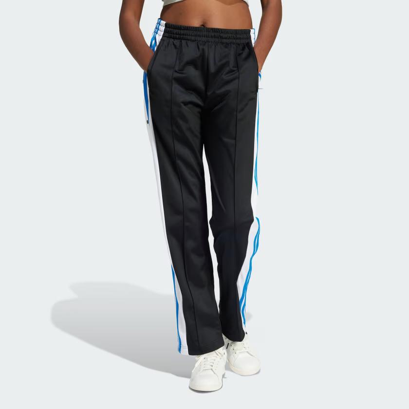 Adidas Originals Adibreak Tracksuit Bottoms Striped Color Block Knit Pants Women Bottoms Blue Black IN6297