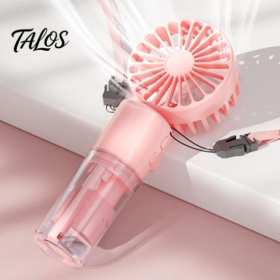 Talos Portable Handheld Misting Fan, 4 Speed Rechargeable Personal Mist Small Summer Cooling Fan with Water Spray for Travel Home Office