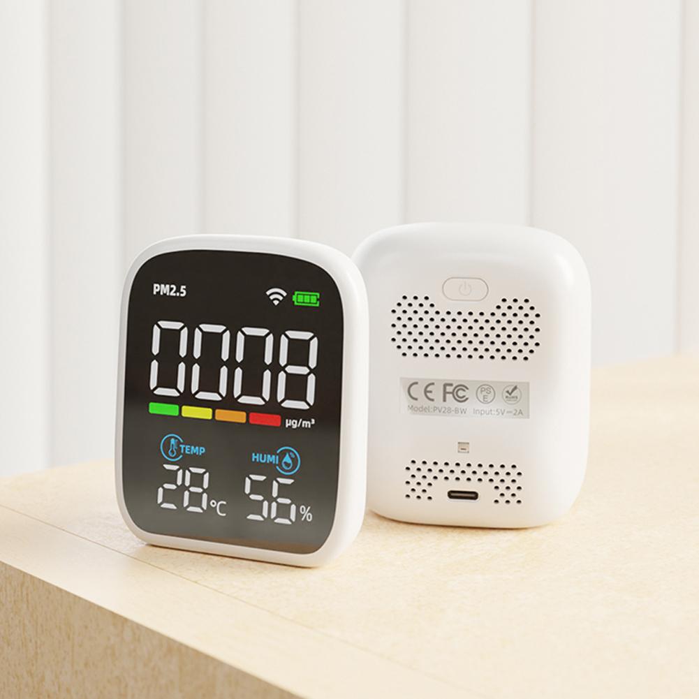 Portable LED Display PM2.5 Detector Multifunctional Temperature and Humidity Test Meter Laser Particle Sensor Household