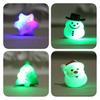 Colorful Glow In The Dark Christmas Cartoon Soft Rubber Rings For Kids Parties