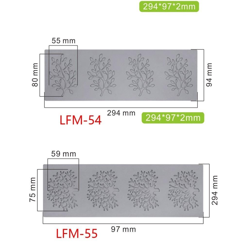 Multi-linked Coral Branch Leaf Fondant Lace Cushion Cake Silicone Mold Diy Chocolate Creative Decoration Baking Mold