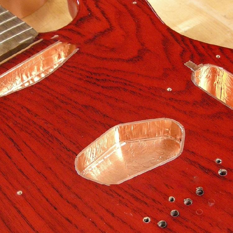5Pcs Single Side Tape with Conductive Adhesive Electric Guitar Copper Foil Tape Adhesive Shielding Tape Easy To Use