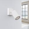 Modern white wall sconce, movable fluted spotlight for bedroom, reading, 1xGU10 10W KARBON, Sollux Lighting